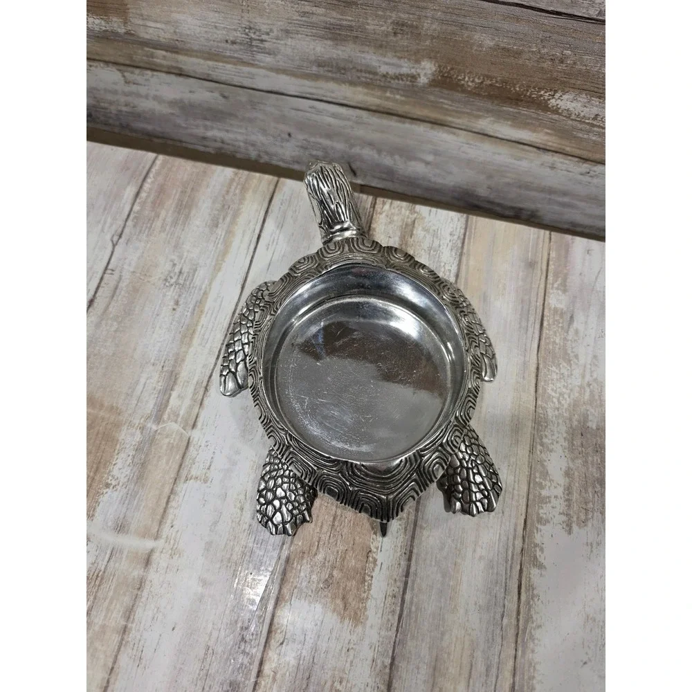 Yankee Candle Silver Metal‎ Turtle Jar Candle Holder Coastal Decor 1220031
